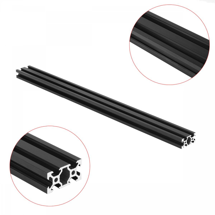shopping כלים מכאניים Machifit 500mm 2040 V-Slot Aluminum Profile Extrusion Frame DIY CNC Tool Black