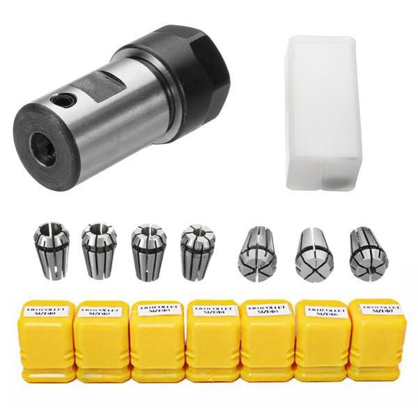 shopping כלים מכאניים 7Pcs ER11 1-7mm Spring Collets with ER11A 5mm Motor Shaft Holder Extension Rod