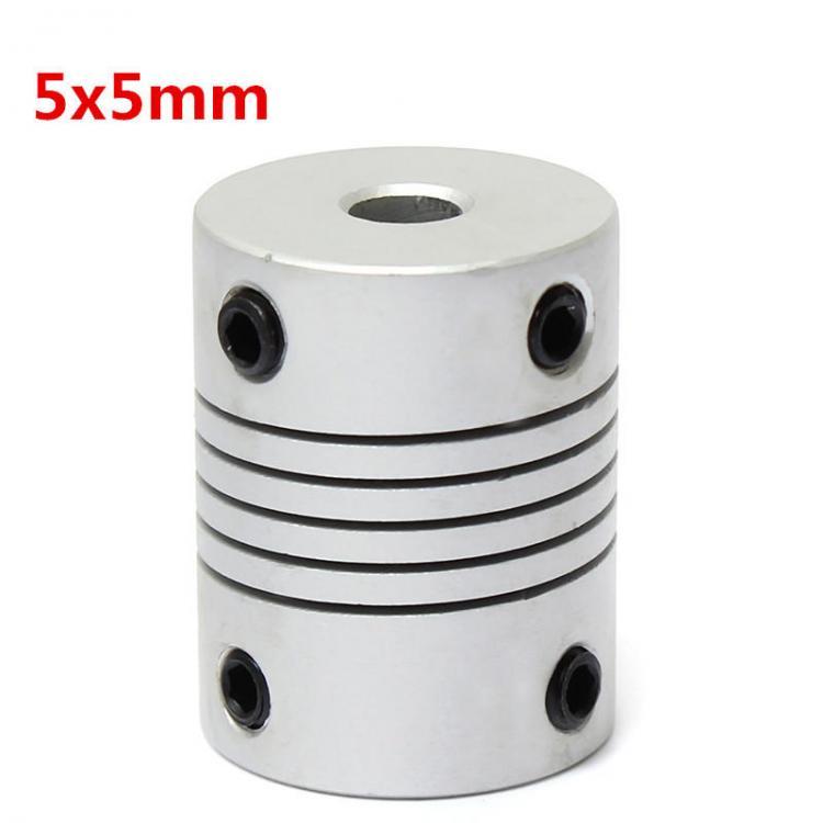 shopping כלים מכאניים 5mm x 5mm Aluminum Flexible Shaft Coupling OD19mm x L25mm CNC Stepper Motor Coupler Connector