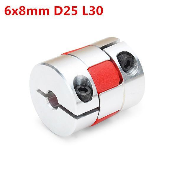 shopping כלים מכאניים 6mm x 8mm Aluminum Flexible Spider Shaft Coupling CNC Stepper Motor Coupler Connector OD25mm x L30mm