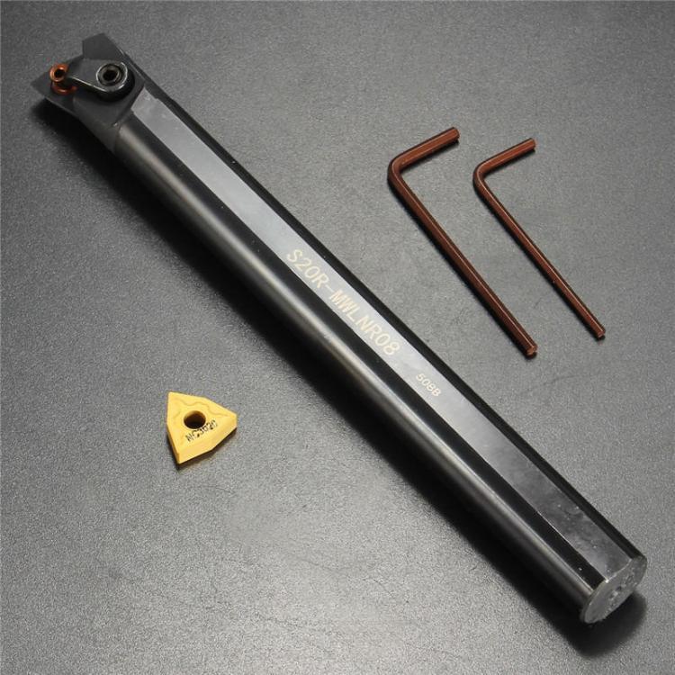 shopping כלים מכאניים S20R-MWLNR08 20x200mm Lathe Turning Tool Boring Bar Holder With WNMG0804 Blade