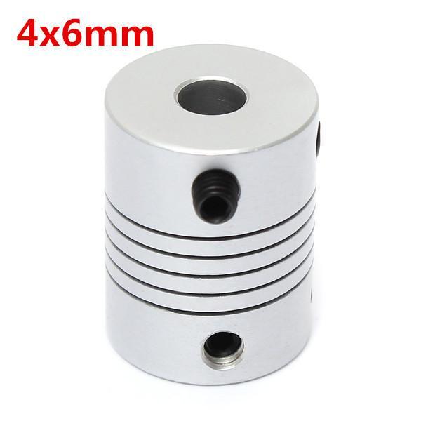 shopping כלים מכאניים 4mm x 6mm Aluminum Flexible Shaft Coupling OD19mm x L25mm CNC Stepper Motor Coupler Connector