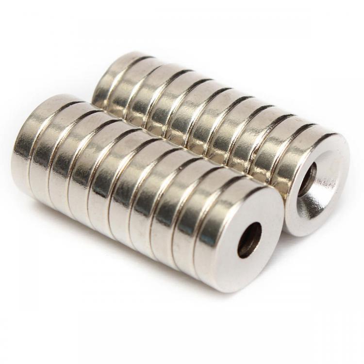 shopping כלים מכאניים 20pcs N50 12x3mm Countersink Ring Magnets 4mm Hole Rare Earth Neodymium Magnet