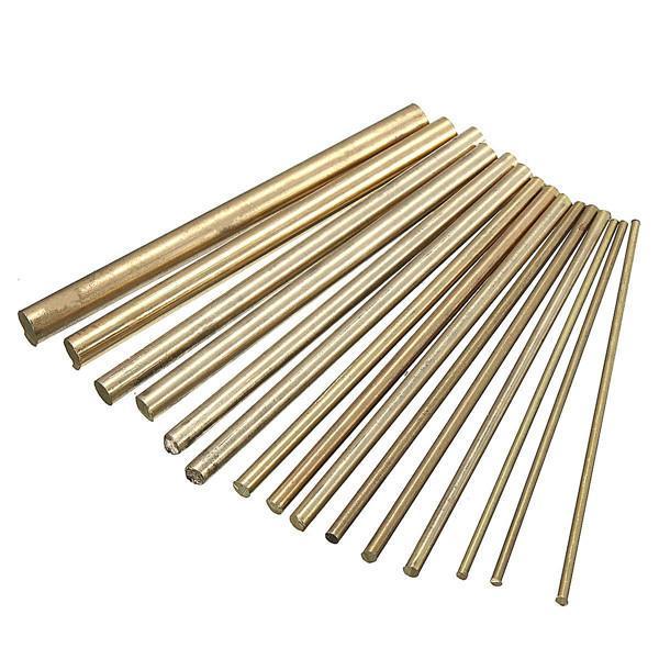 shopping כלים מכאניים 15pcs 2-8mm Diameter Cylinder Brass Rod Bars Length 100mm