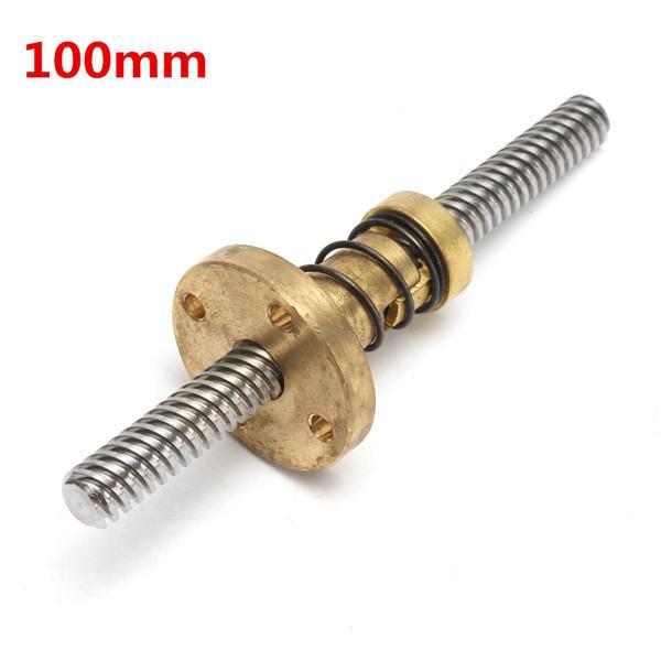 shopping כלים מכאניים T8 100/200/300/400/600mm 8mm Lead Screw with Anti-Backlash Nut