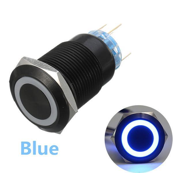 shopping כלים מכאניים 19mm 12V 5 Pin Led Light Metal Push Button Momentary Switch
