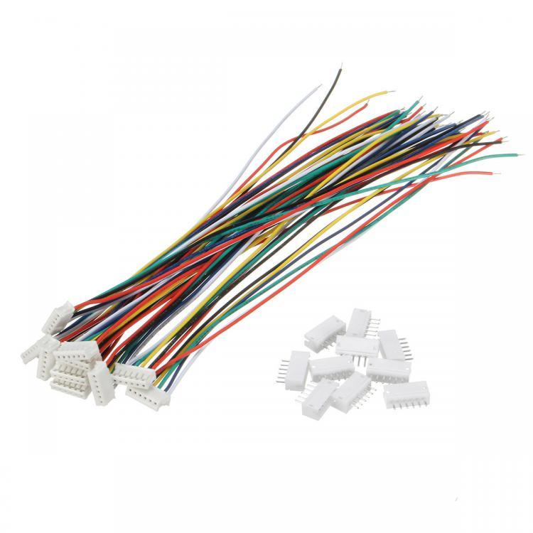 shopping ציוד חשמל Excellway&reg; Mini Micro JST 1.5mm ZH 6-Pin Connector Plug and Wires Cables 15cm 10 Set