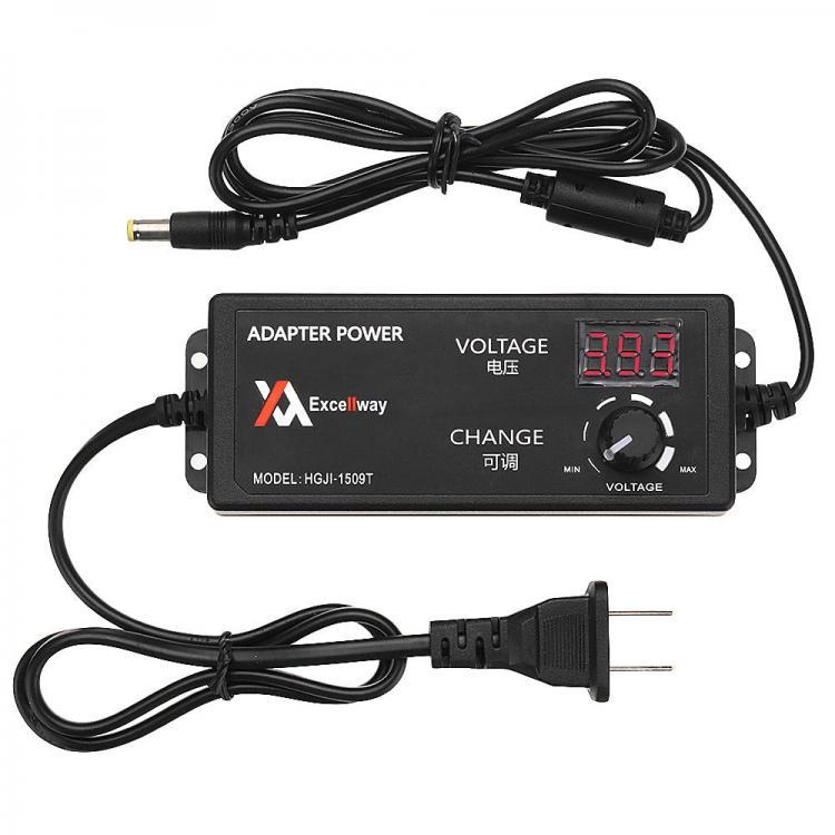 shopping ציוד חשמל Excellway 4-24V 2.5A 60W AC/DC Adjustable Power Adapter Supply US Plug Speed Control Volt Display