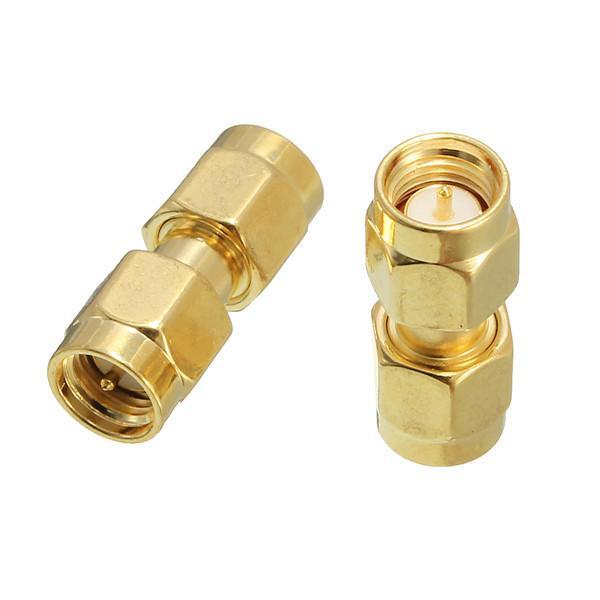 shopping ציוד חשמל Excellway&reg; CA01 2Pcs Copper SMA Male To SMA Male Plug RF Coaxial Adapter Connector