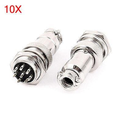 shopping ציוד חשמל 10 Sets GX16-8 16mm 8 Pin Male &amp; Female Wire Panel Connector Circular Aviation Connector Socket Plug
