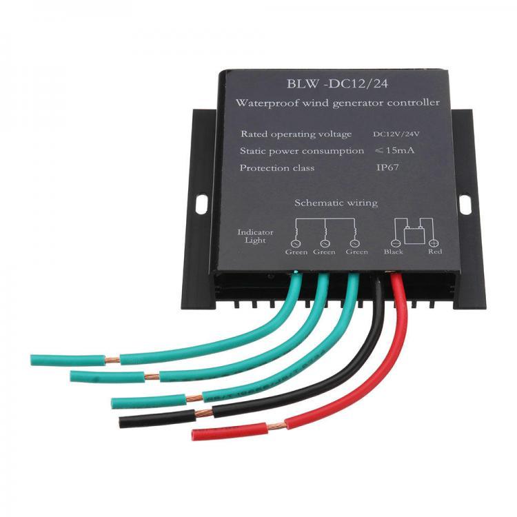 shopping ציוד חשמל 100W-800W DC 12V/24V Wind Turbine Generator Waterproof Battery Charge Controller Regulator