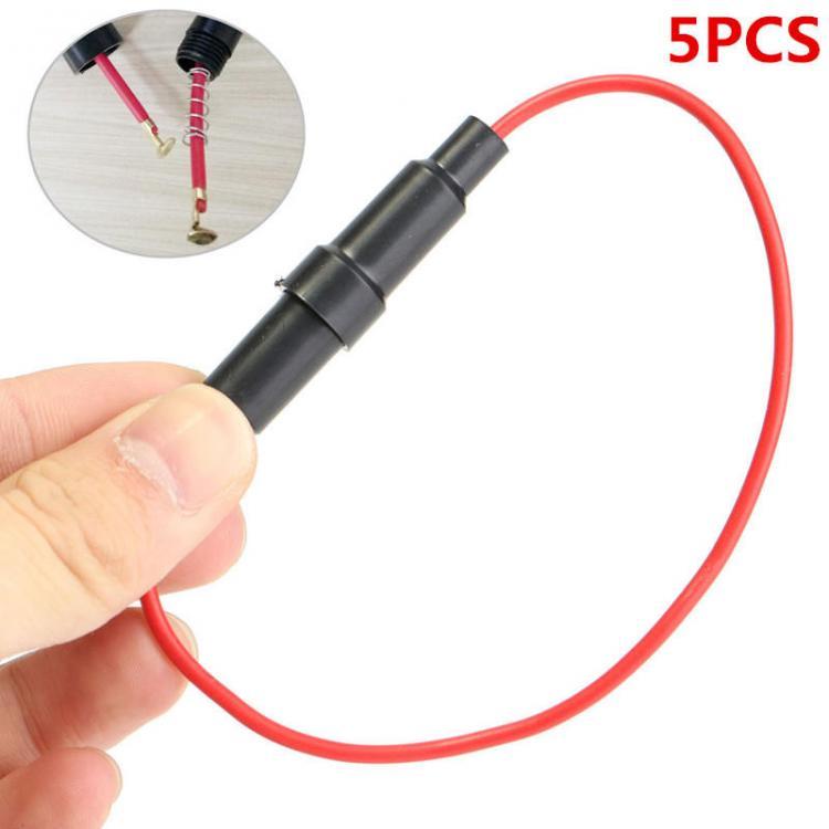 shopping ציוד חשמל 5pcs 6x30mm AGC Spiral Cable Fuse Connector Fuse Block
