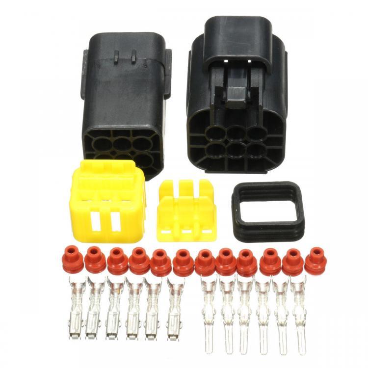shopping ציוד חשמל 6Pin Waterproof Electrical Wiring Multi Connectors Male Female Connectors Kit
