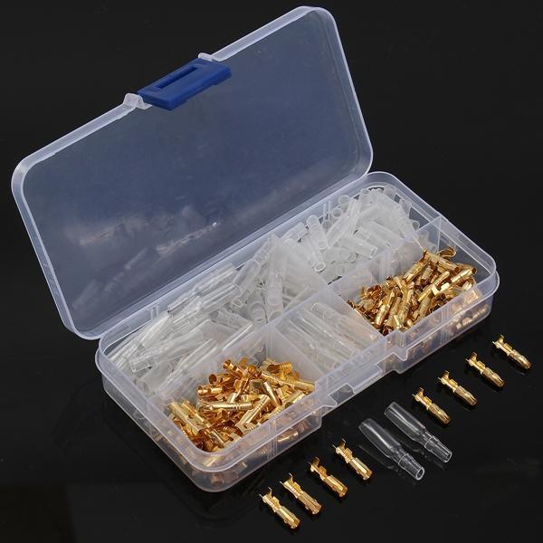 shopping ציוד חשמל Excellway&reg; TC02 120Pcs Brass Bullet 3.5mm Terminal Male and Female Connector