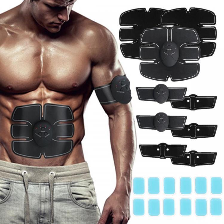 shopping ציוד חשמל 12PCS ABS Stimulator Gel Pads Replacement for Muscle Toner for Abdominal Workout Belt Muscle Trainer Machine