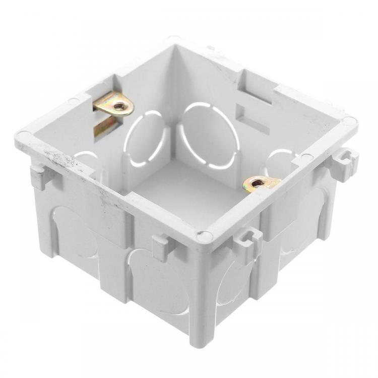 shopping ציוד חשמל 86x86mm Wall Plate Box Universal White Socket Switch Back Cassette