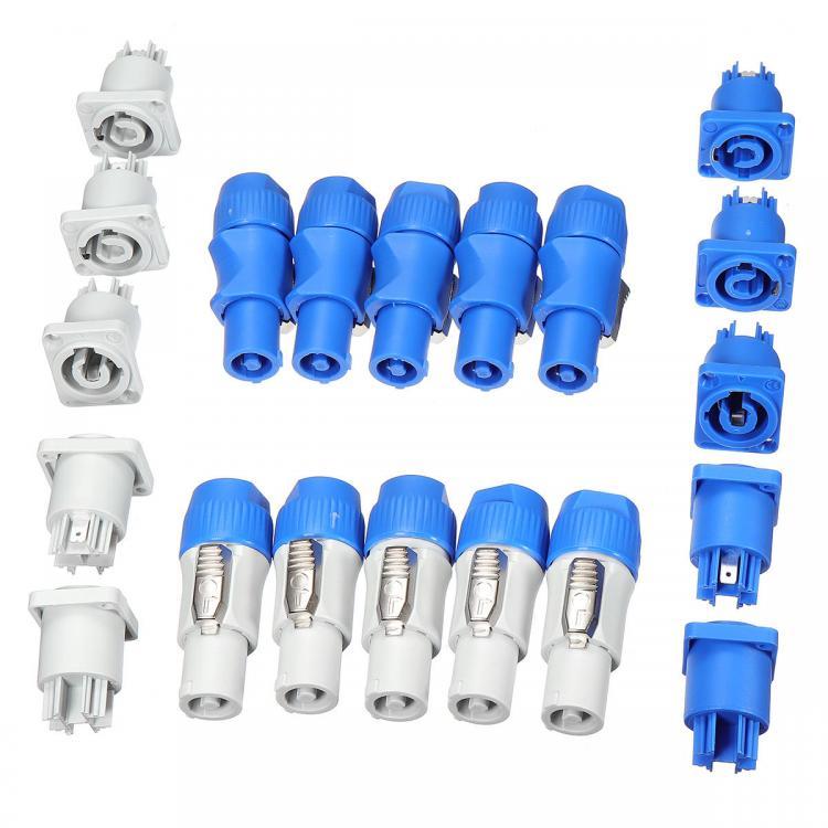 shopping ציוד חשמל 10 set  Neutrik PowerCON Type A NAC3FCA+NAC3MPA-1 Chassis Plug Panel Adapter