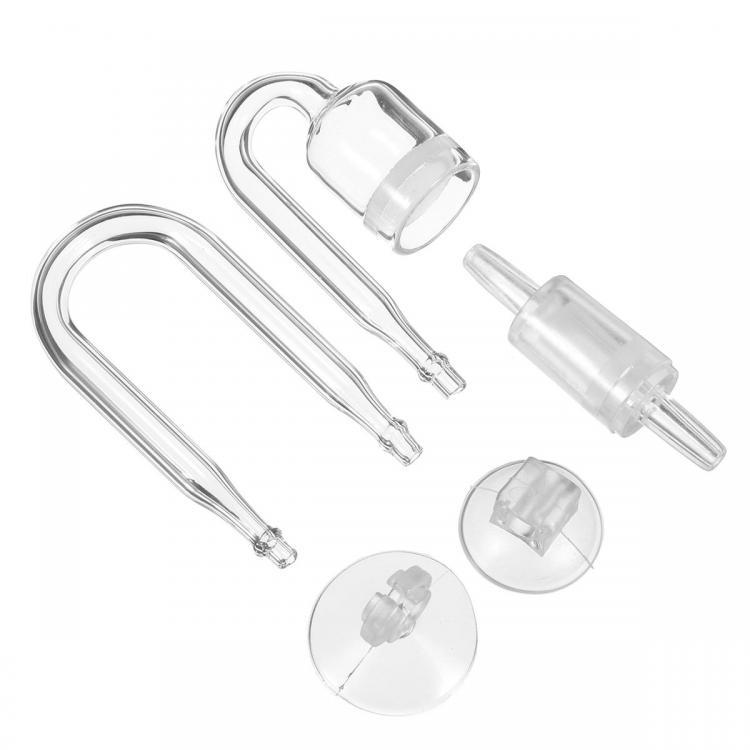shopping ציוד חשמל Fish Tank Aquarium CO2 Diffuser Check Valve U Shape Glass Tube Suction Cup Kit