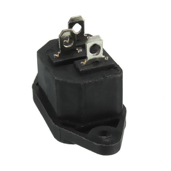 shopping ציוד חשמל AC 250V/10A IEC320 C14 Male 3Pin Power Inlet Panel Mounting Power Inlet Socket