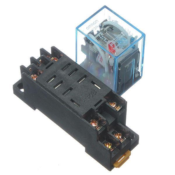 shopping ציוד חשמל 220V 10A Coil Power Relay DPDT LY2NJ HH62P HHC68A-2Z With Socket Base