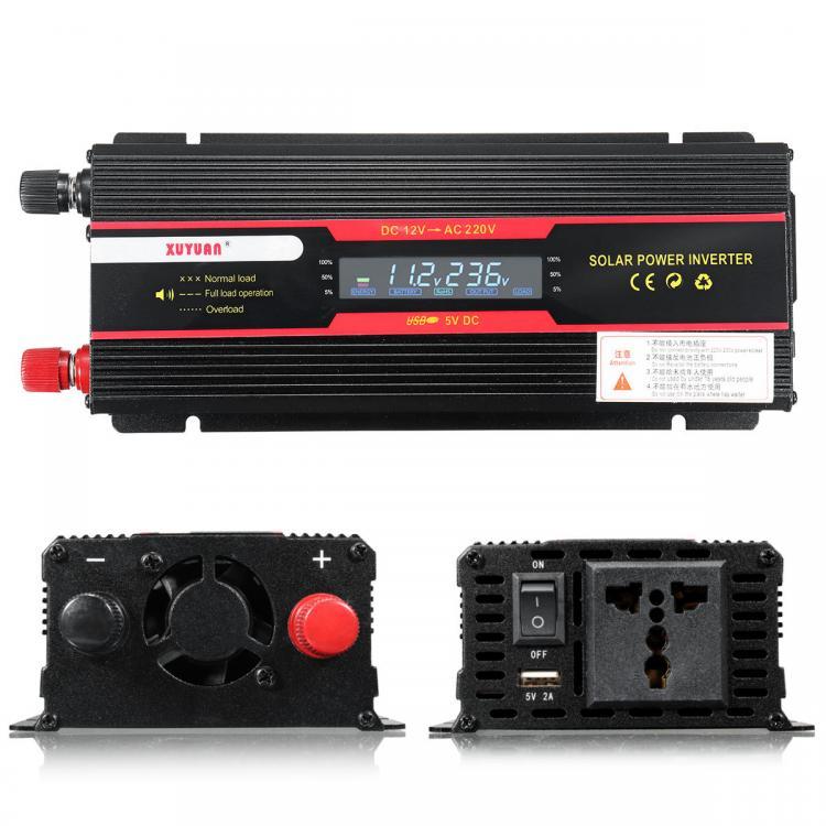 shopping ציוד חשמל 6000W Peak Power Inverter LCD Display DC 12 / 24V to AC 110V / 220V Modified Sine Wave Converter