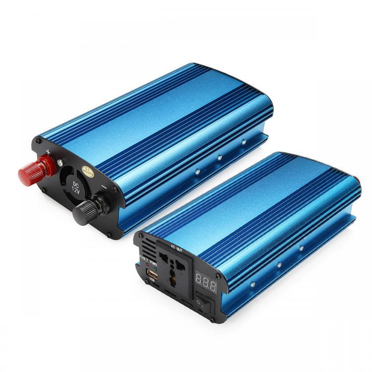 shopping ציוד חשמל 1200W PEAK DC 12V/24V to AC 220V Power Inverter Charger LED Modified Sine Wave Converter