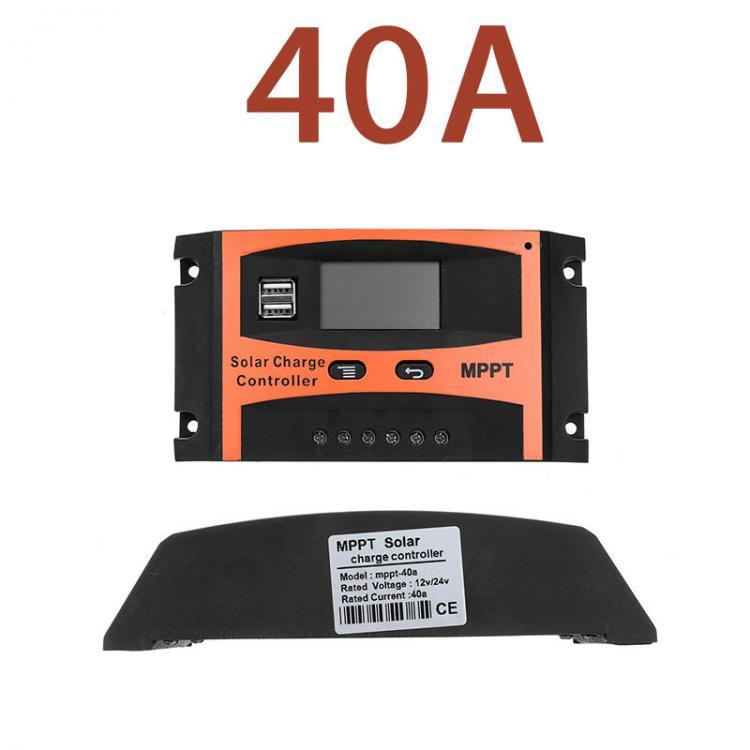 shopping ציוד חשמל 30A/40A/50A/60A MPPT Solar Charge Controller 12V/24V LCD Accuracy Dual USB Solar Panel Battery Regulator Built-in Timer