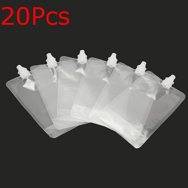 shopping ציוד לבית 20Pcs Clear Spout Stand Up Liquid Flask Pouch Bag With Cap