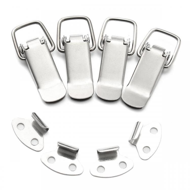 shopping ציוד לבית 4Pcs 201 Stainless Steel Spring Toggle Latch Catch Hasp Clamp Clip Duck Billed Buckles
