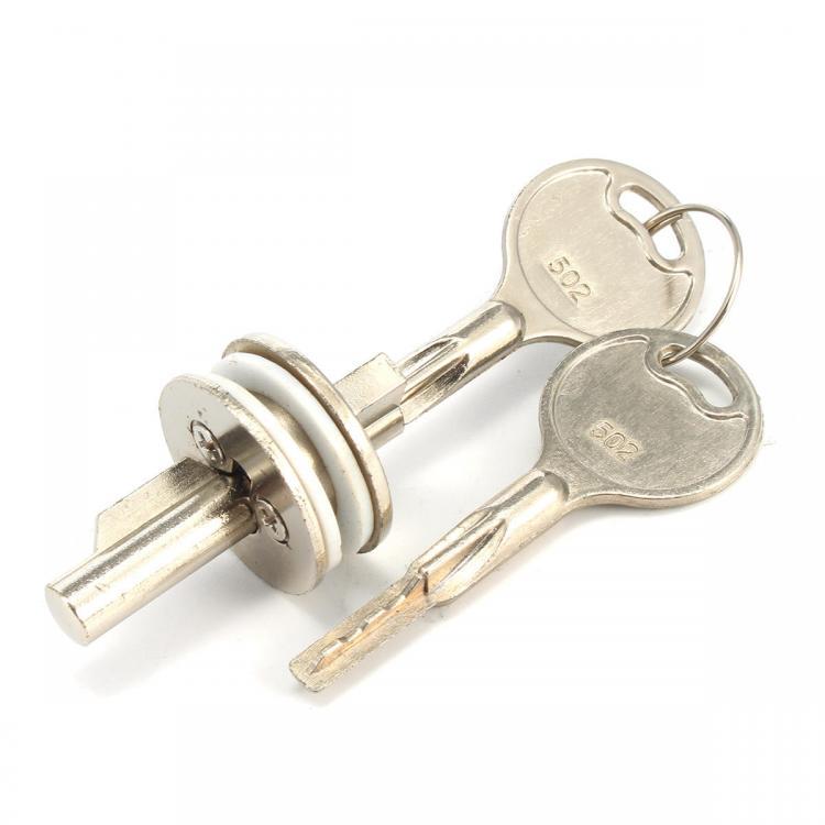shopping ציוד לבית Sliding Glass Door Lock Showcase Display Cabinet Window Cylinder Lock with Keys
