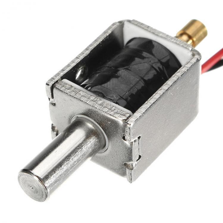 shopping ציוד לבית 12V DC 0.43A Mini Electric Bolt Lock Push Pull Cylindrical Solenoid Lock 5mm Stroke