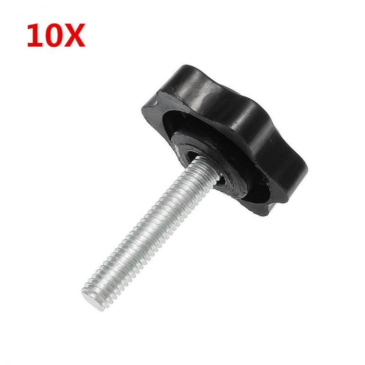 shopping ציוד לבית Suleve&trade; M6TS1 10Pcs M6 30mm Star Shape Head Thread Knurled Thumb Screw Clamping Grip Knob Screw