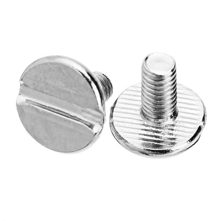 shopping ציוד לבית 10pcs 8mm Sliver Chicago Screw Round Flat Head Stud Rivet Leather Decoration Bookbinding