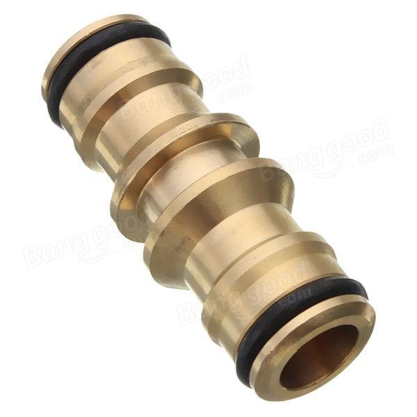 shopping ציוד לבית Brass Two-way Quick Joint  Hose Connector Fitting For Wash Car Pipe Garden Water Hose