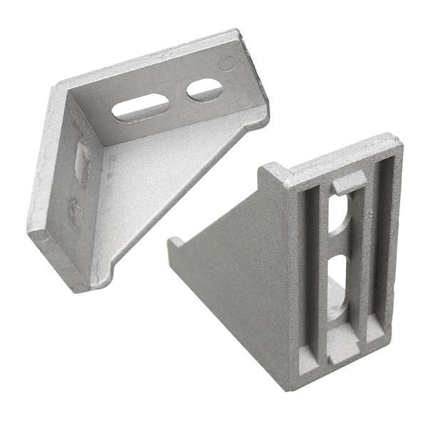 shopping ציוד לבית 28x58x58mm Aluminum L Shape Brace Corner Joint Right Angle Bracket 4 Holes