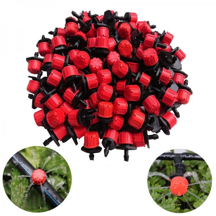 shopping ציוד לבית 100pcs Adjustable Irrigation Drippers Sprinklers 1/4 Inch Emitter Dripper Micro Drip Irrigation Sprinklers for Garden Watering Sys