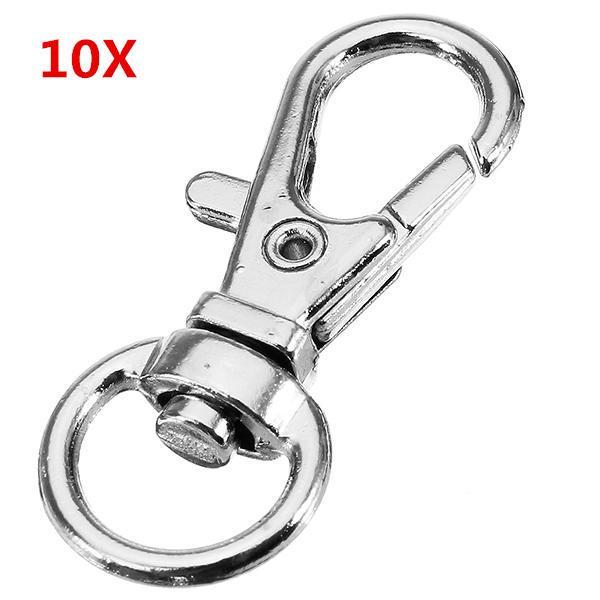 shopping ציוד לבית 10Pcs 32mm Silver Zinc Alloy Swivel Lobster Claw Clasp with 8.5mm Round Ring