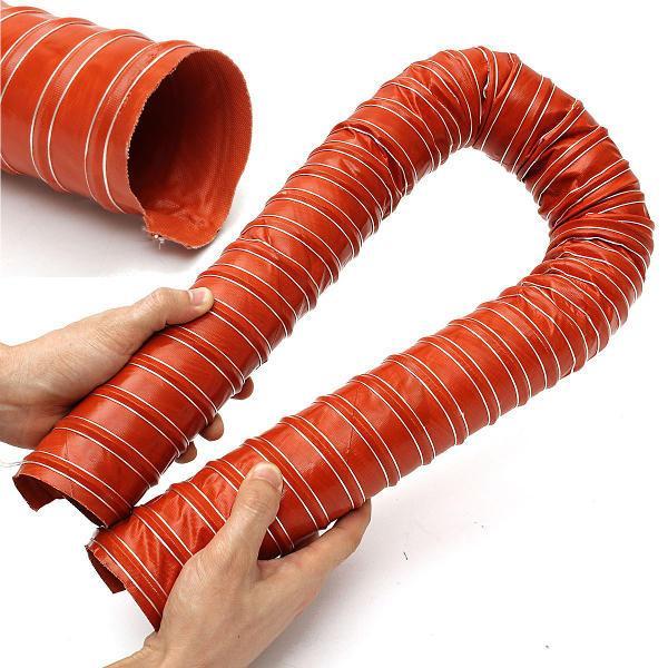 shopping ציוד לבית 64mm 2.5Inch Silicone Flexible Brake Ducting Hose Aeroduct Airduct Pipe 1M