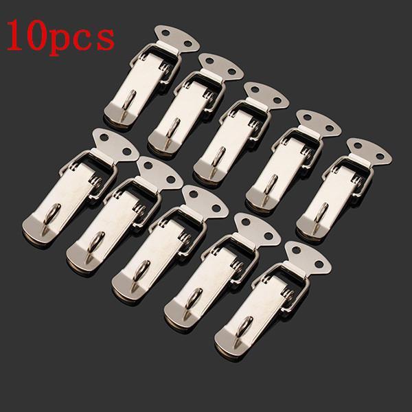 shopping ציוד לבית 10 pcs Boxes Case Closure Hasp  Button Nose  Box Toggle Latch  Duck Mouth Buckle Spring Clasp Lock