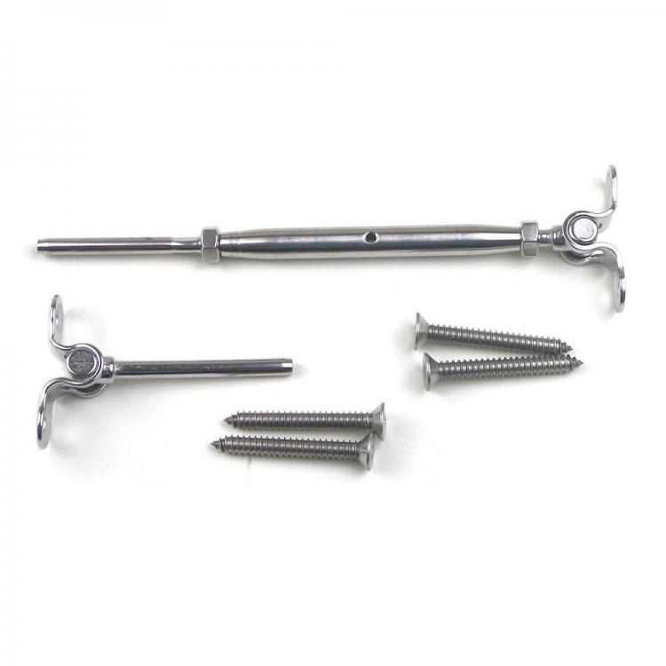 shopping ציוד לבית 3/16" Stainless Steel Hand Swage Stud Turn Buckle Deck Toggle Tensioner for 3/16 Inch Cable Railing