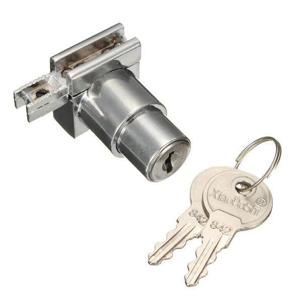 shopping ציוד לבית Chrome Zinc Alloy Display Case Showcase Hinged Glass Cabinet Door Lock with 2 Keys