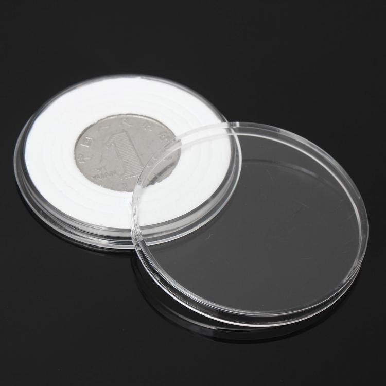 shopping ציוד לבית 20Pcs Clear Round Coins Holder 46mm Capsules Stroage Case Box Container Display Collection