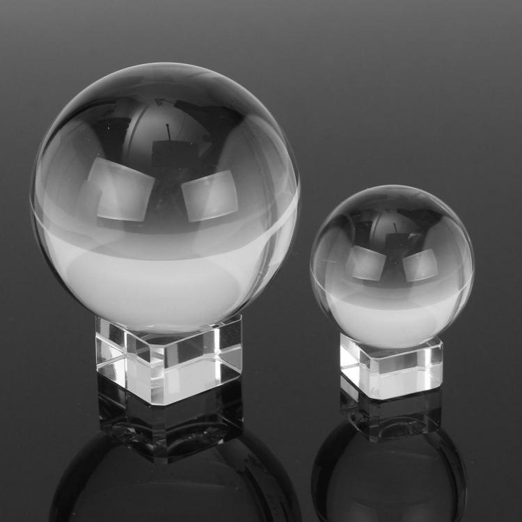shopping ציוד לבית 50/80mm K9 Clear Crystal Glass Ball Photography Lensball Photo Prop Background Decorations Gift
