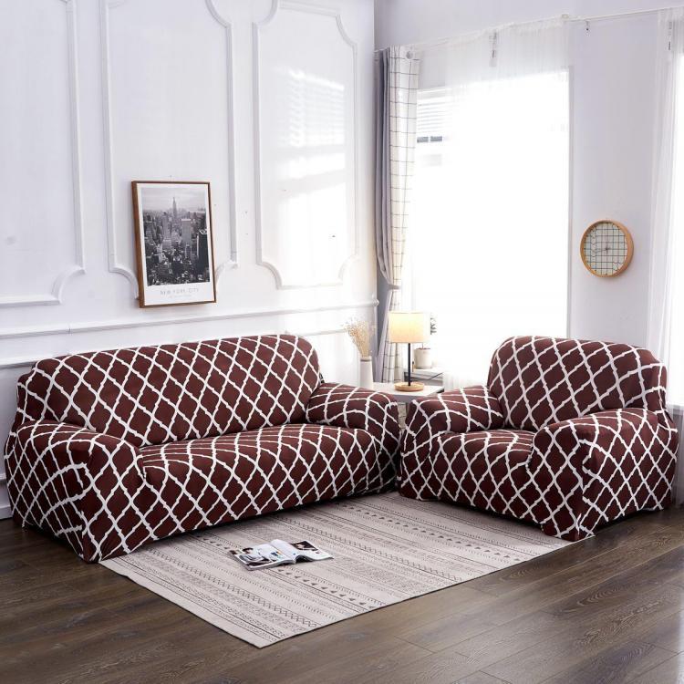 shopping ציוד לבית 1/2/3/4 Seater Elastic Sofa Chair Covers Slipcover Settee Stretch Floral Couch Protector for Living Room
