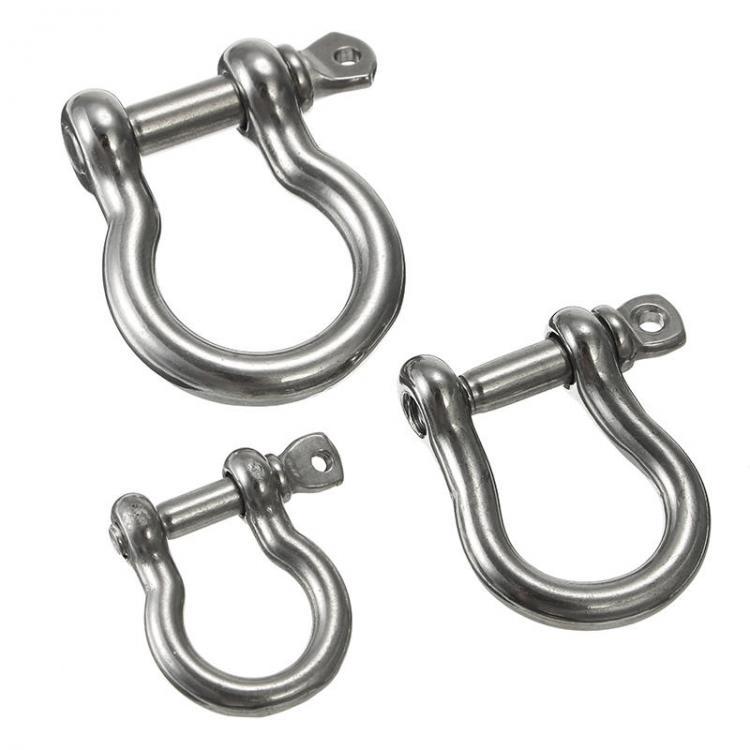 shopping ציוד לבית M4 M5 M6 D Ring Bow Shackle with Screw Pin 304 Stainless Steel Bracelet Shackle
