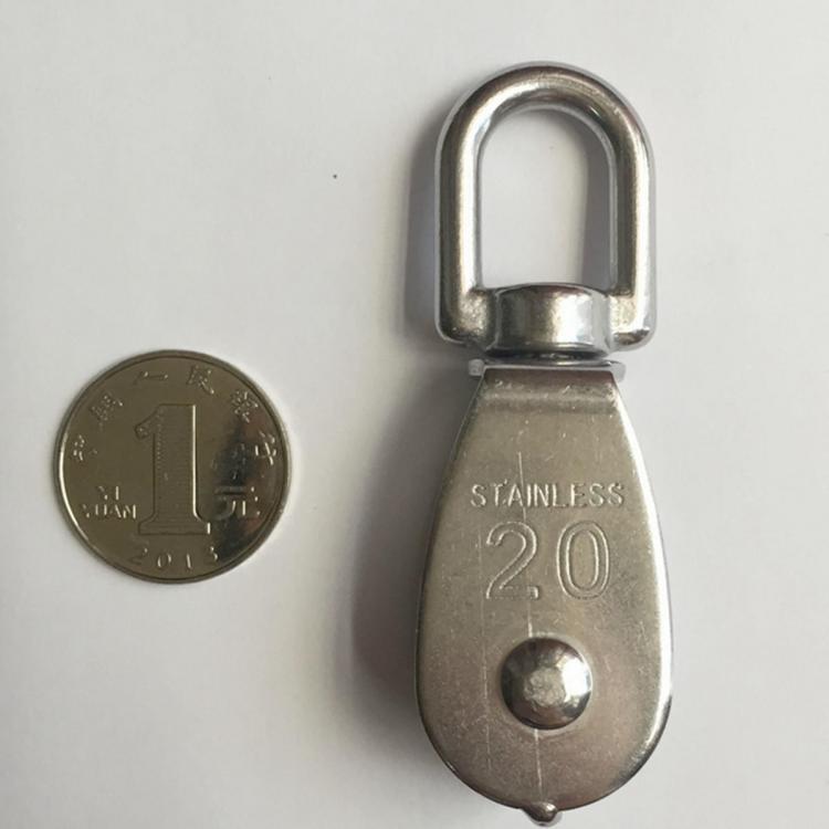shopping ציוד לבית 304 Stainless Steel Heavy Duty Pulley Single Wheel Swivel Lifting Rope Block