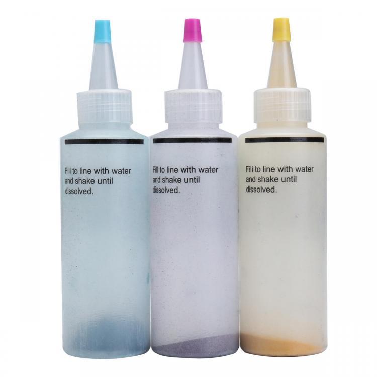 shopping ציוד הדבקה ואיטום 3 Bottles 12g One Step Tie Dye Kits Fabric Textile Permanent Paint With Rubber Bands Vinyl Gloves