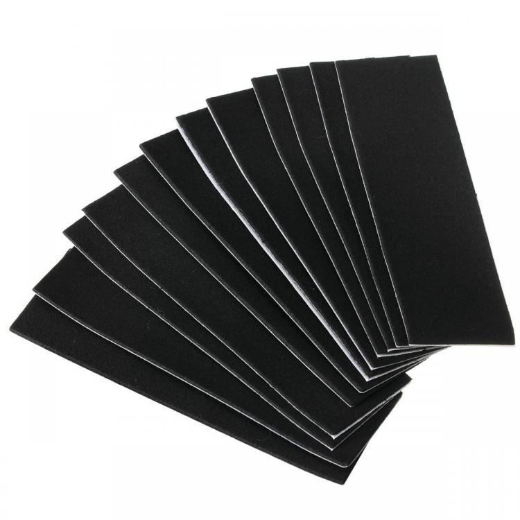 shopping ציוד הדבקה ואיטום 12Pcs 110mm x 35mm Black Wooden Fingerboard Skateboard Foam Grip Tape Stickers