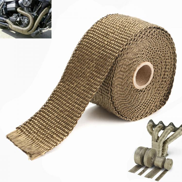 shopping ציוד הדבקה ואיטום 5M Exhaust Heat Wrap Manifold Downpipe High Temp Insulation Bandage Tape Roll