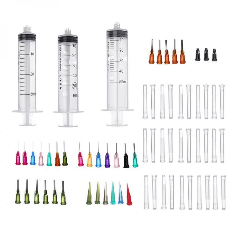 shopping ציוד הדבקה ואיטום 34Pcs/Set Dispensing Needle Kits Blunt Tip Syringe Needles Cap for Refilling and Measuring Liquids Industrial Glue Applicator